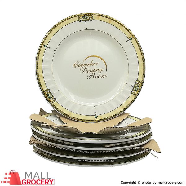 Plates Porcelain Dinner (circular Room Design)-Set of 6