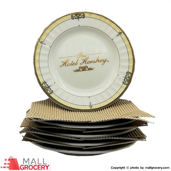 Plates Porcelain Dinner (hotel Hershey Design)-Set of 6
