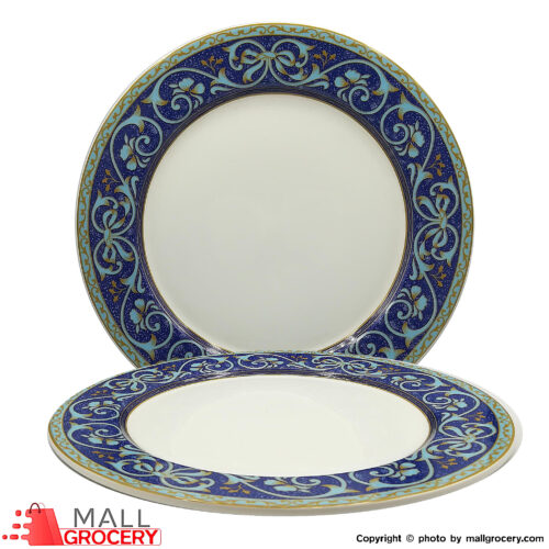 Plate Blue Scroll