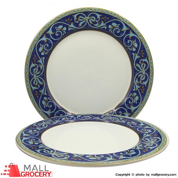 Plate Blue Scroll