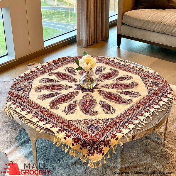 Termeh Tablecloth Hand-Painted and Hand-Woven 45x45-101