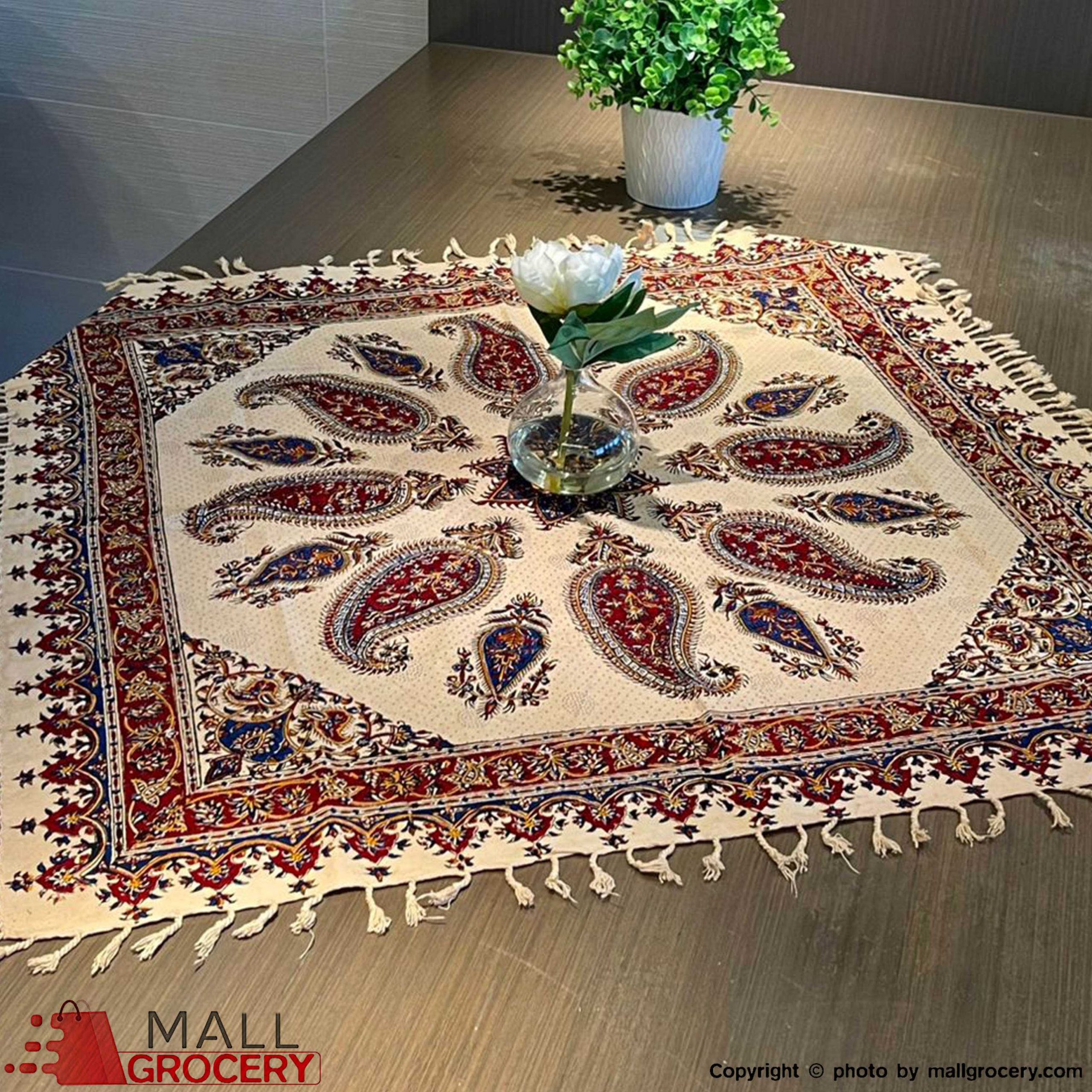 Termeh Tablecloth Hand-Painted and Hand-Woven 45x45-101 - Image 4