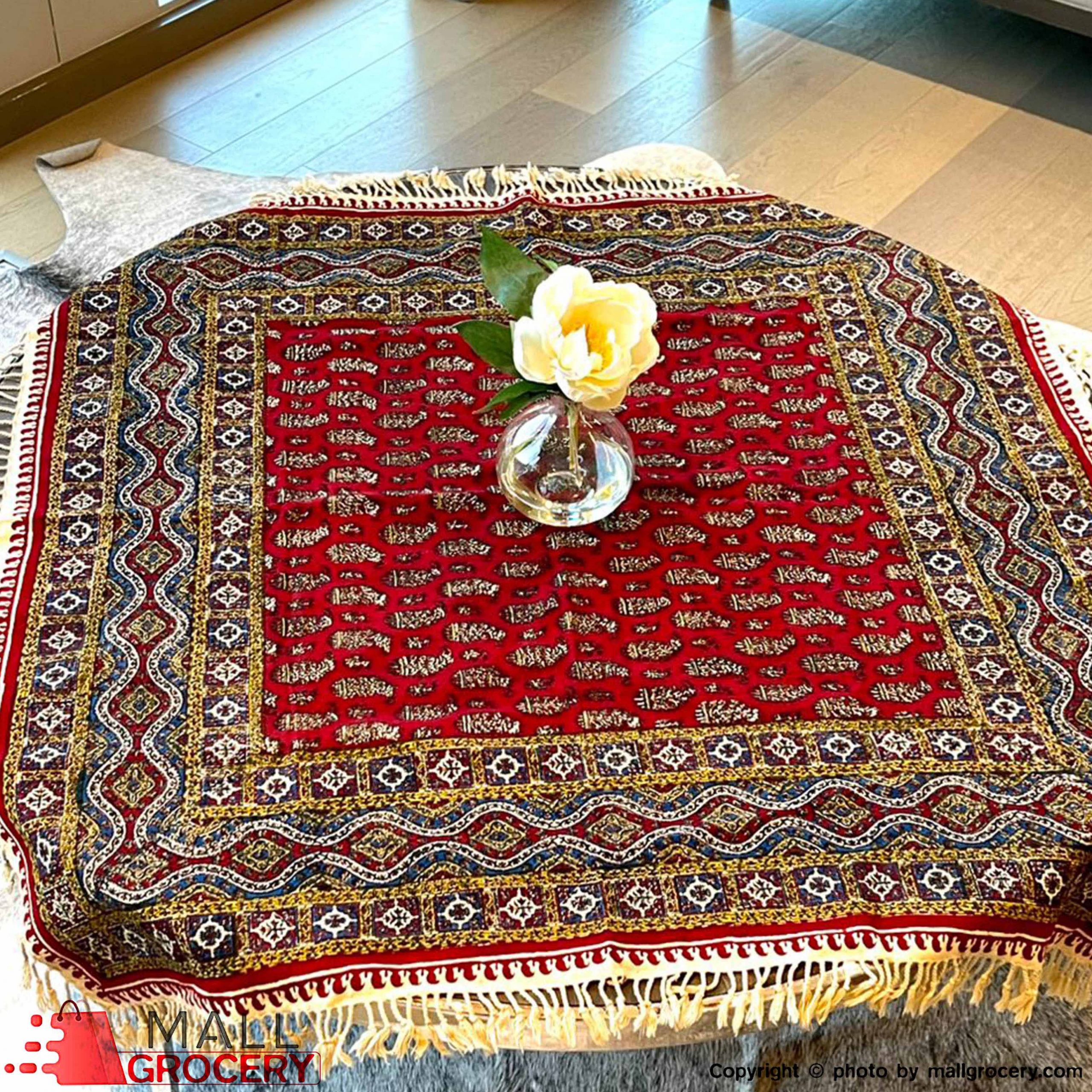 Termeh Tablecloth Hand-Painted and Hand-Woven 45x45-102 - Image 4