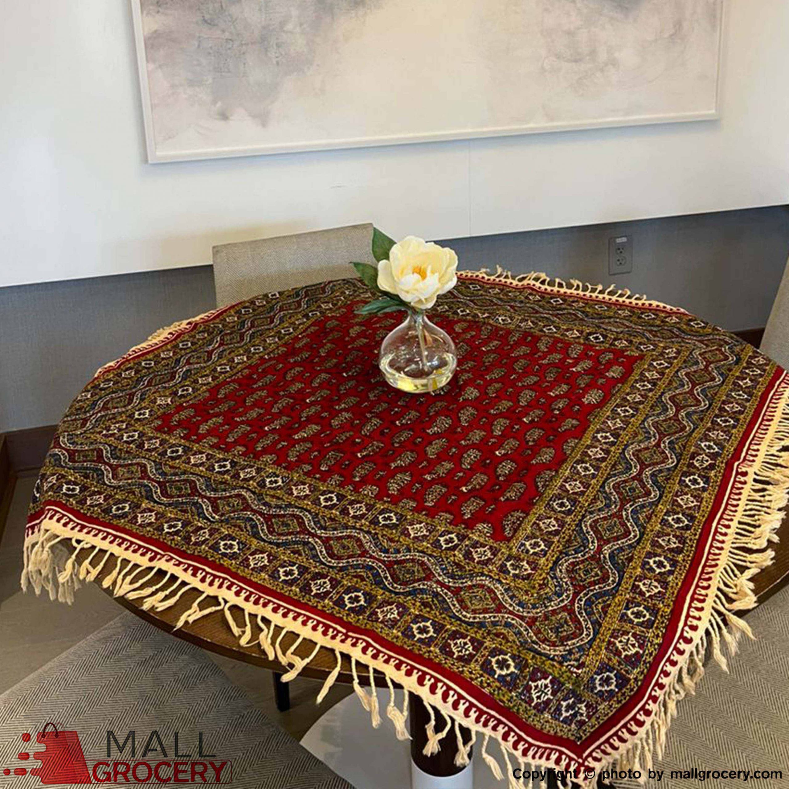 Termeh Tablecloth Hand-Painted and Hand-Woven 45x45-102 - Image 5