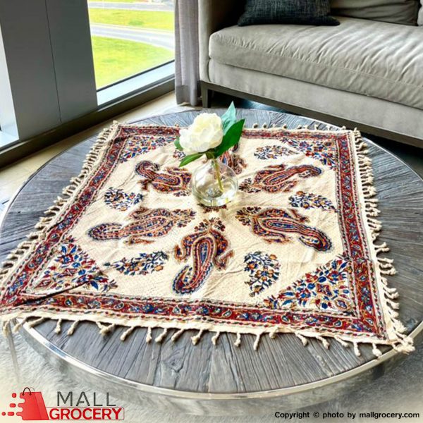 Termeh Tablecloth Hand-Painted and Hand-Woven 29x29-104