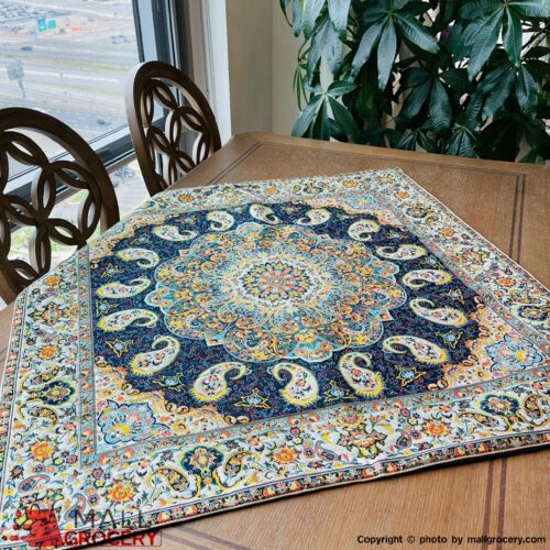 Hand Painted and Hand-Woven Unique Designed Table Cloth-The art of Termeh-40x38-105