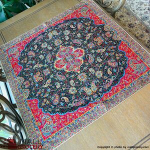 Hand Painted and Hand-Woven Unique Designed Table Cloth-The art of Termeh-40x38-106