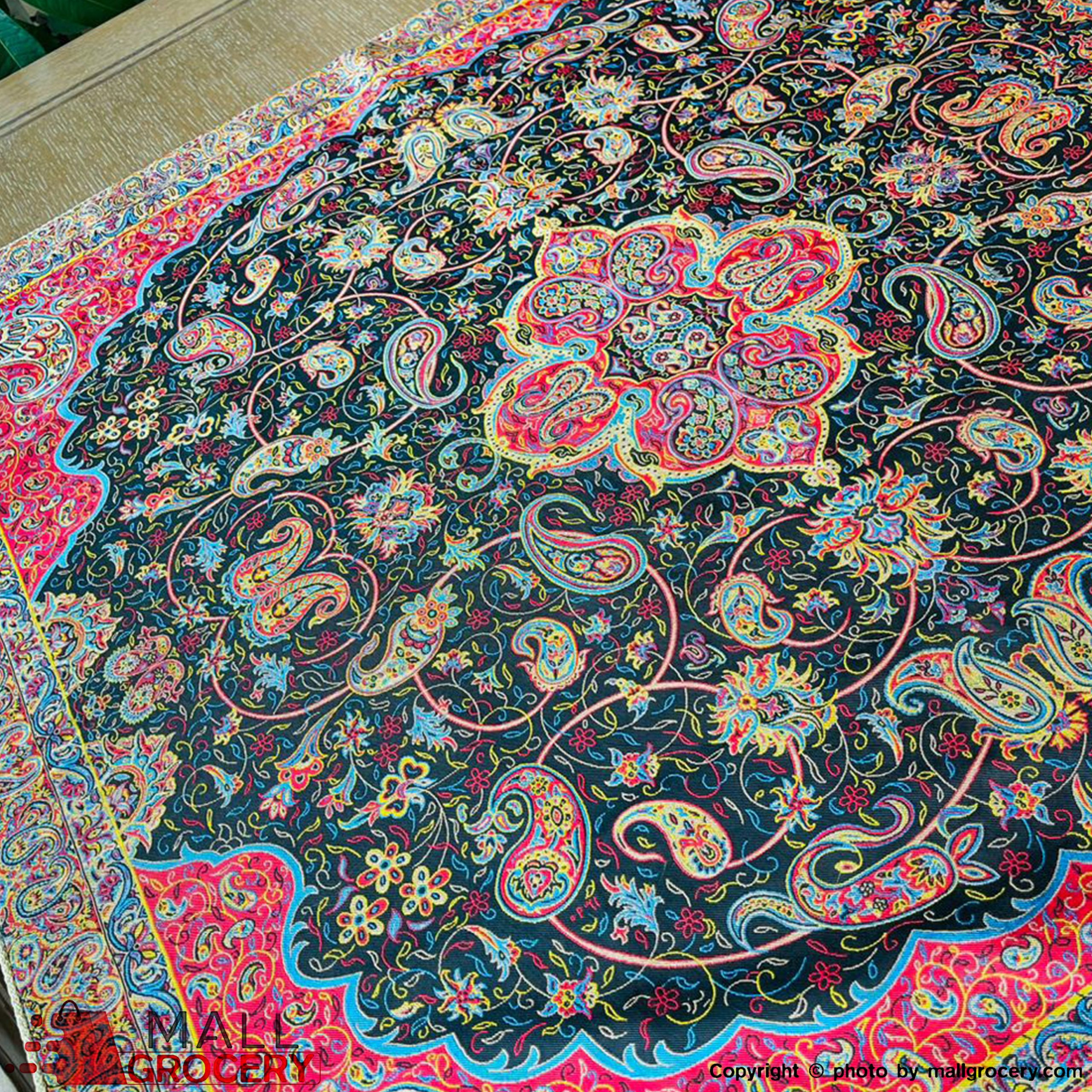 Hand Painted and Hand-Woven Unique Designed Table Cloth-The art of Termeh-40x38-106 - Image 3