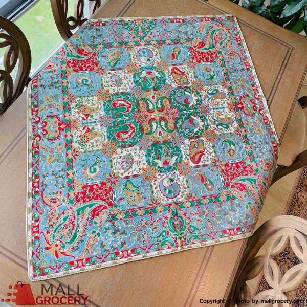 Hand Painted and Hand-Woven Unique Designed Table 40x38-107
