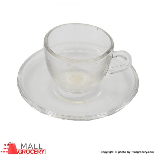 Glass Ware-Crystal Cup and Saucer-Set of 6