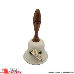 Bell Old Ceramic With Wooden Handle