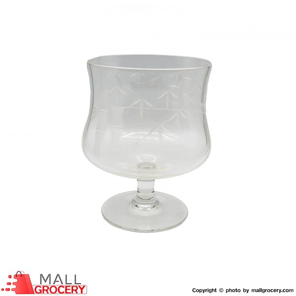 Short Stem Wine Glass Etched Pattern Glass-Set of 4