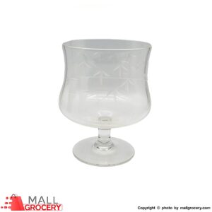 Short Stem Wine Glass Etched Pattern Glass-Set of 4