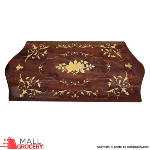 Bar Cart for Home Bar Serving Cart Inlay Design (Rectangle)