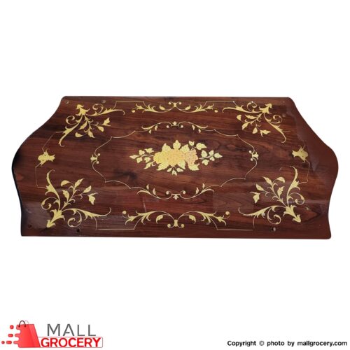 Bar Cart for Home Bar Serving Cart Inlay Design (Rectangle)