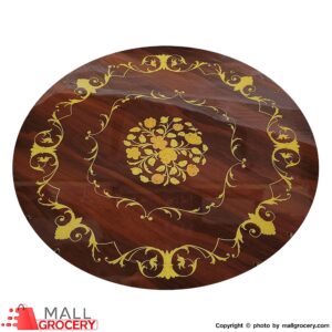 Bar Cart for Home Bar Serving Cart Inlay Design (Circle)