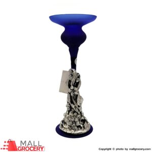 Candlestick Glass Blue Decorative