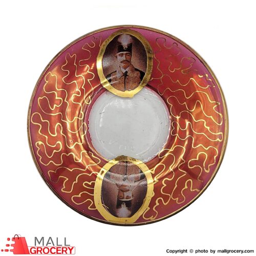 Glass Saucer With Naseruddin Shah Design-Set of 6