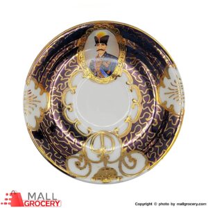 Fine China-Ceramic Saucer With Shah Abbas Design Blue-Set of 6