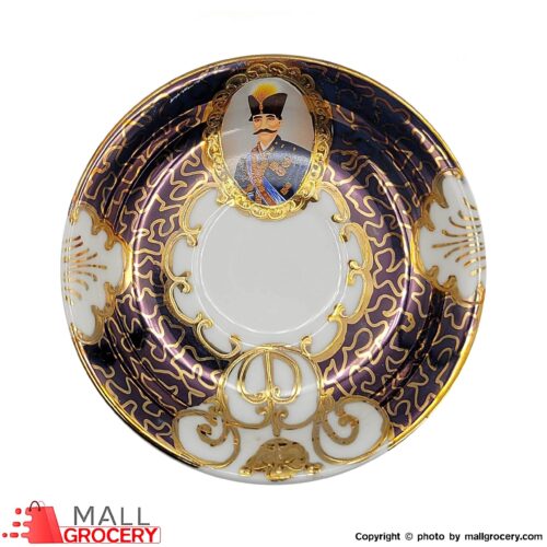 Fine China-Ceramic Saucer With Shah Abbas Design Blue-Set of 6