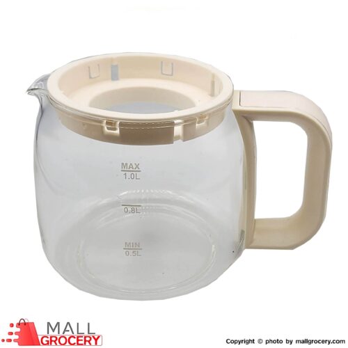 White Pyrex Glass Teapot Without Lid