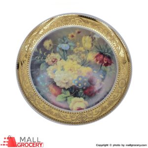 Decorative Wall Plate with Flower Design