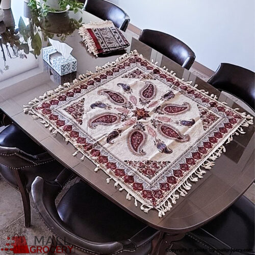 Termeh Tablecloth Hand-Painted and Hand-Woven 45x45-108