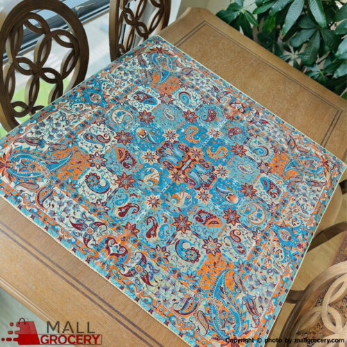 Hand Painted and Hand-Woven Table Cloth with Traditional Patterns 40x38-114