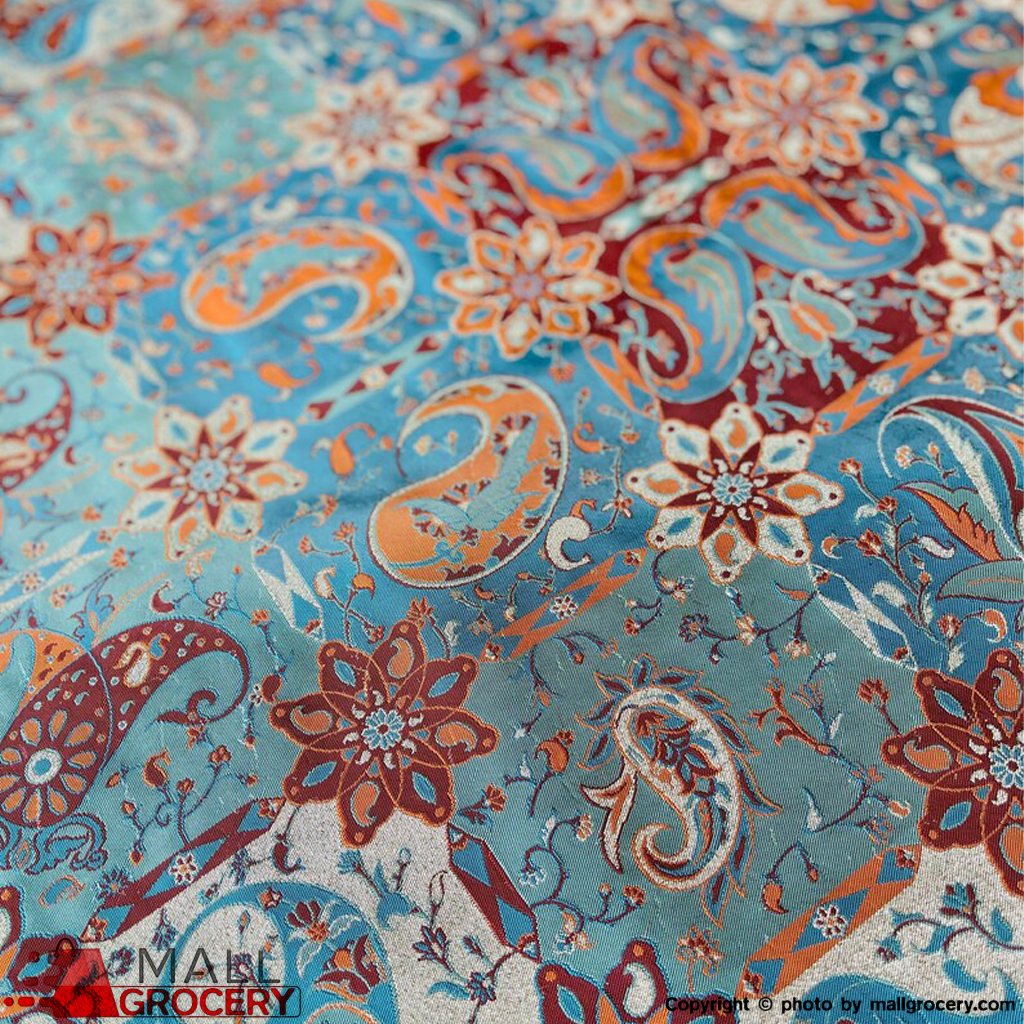 Hand Painted and Hand-Woven Table Cloth with Traditional Patterns 40x38-114 - Image 3