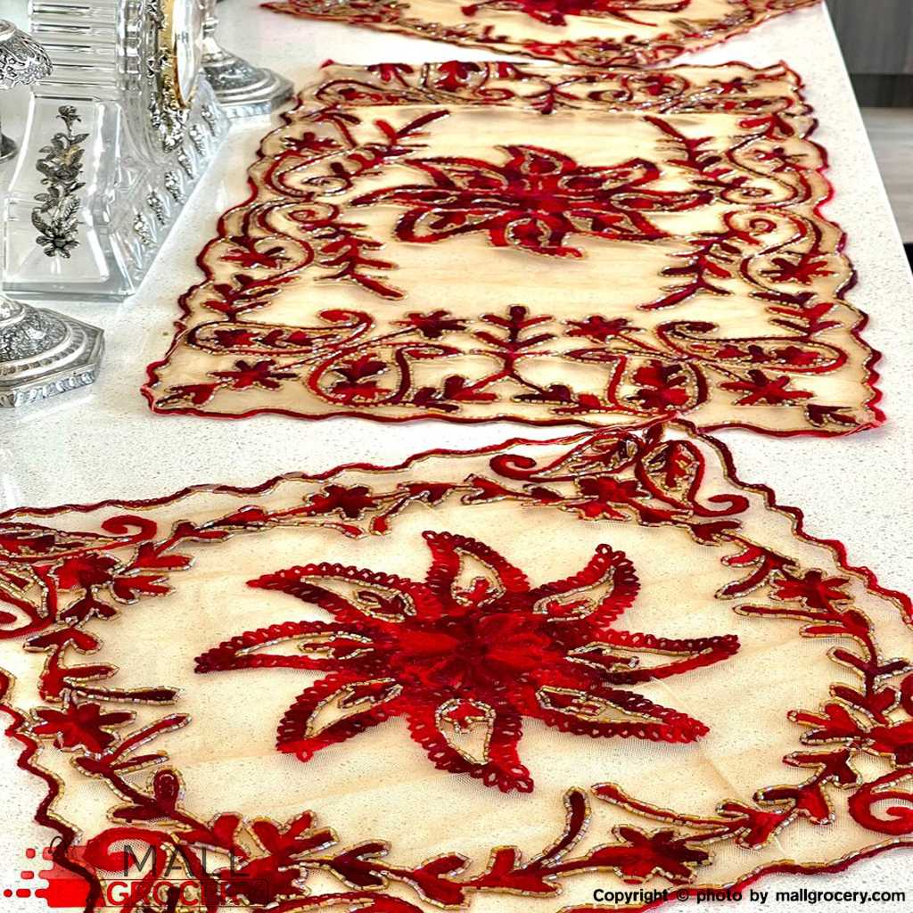 Hand-Woven Table Cloth with Traditional Patterns 3 pieces - Image 3
