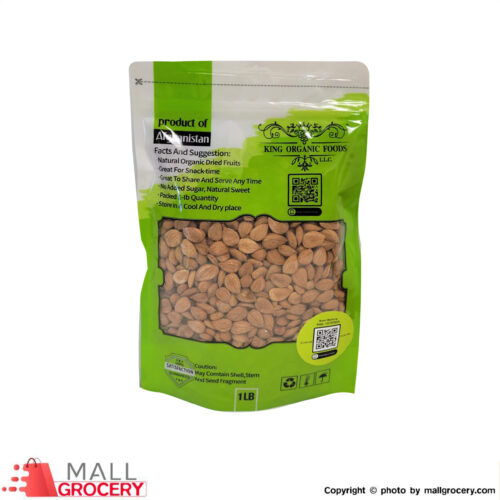 King Organic Foods-Apricot Kernel-Khaste Zardaloo-Afghanistan 1 Lb 454 Gr