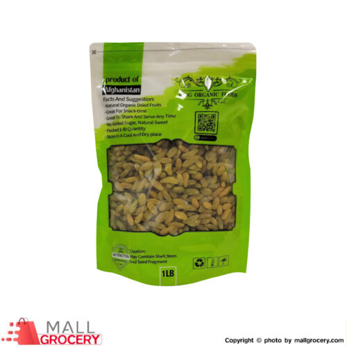 King Organic Foods- Green Raisin Chondorkhani #1 Afghanistan 1 Lb 454 Gr