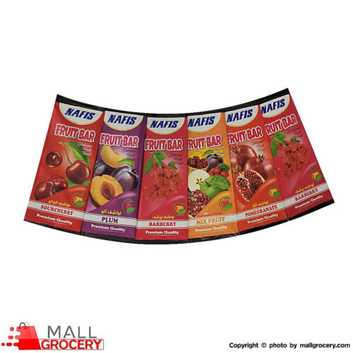 Nafis-Flat Fruit Leather Bar-mixed 6 Tastes x 90 Gr