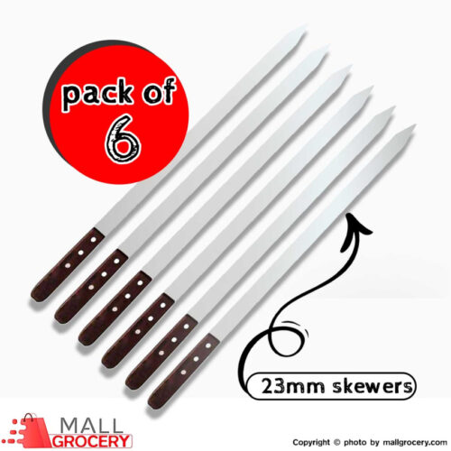 B unique-Barbecue Skewers AGS58490- 23x1" Wooden Handle"