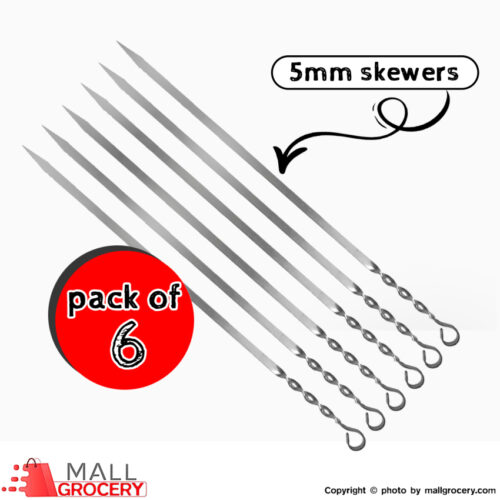 B unique-Barbecue Skewers AGS58752- 23x0.5" Twisted Handle Set"