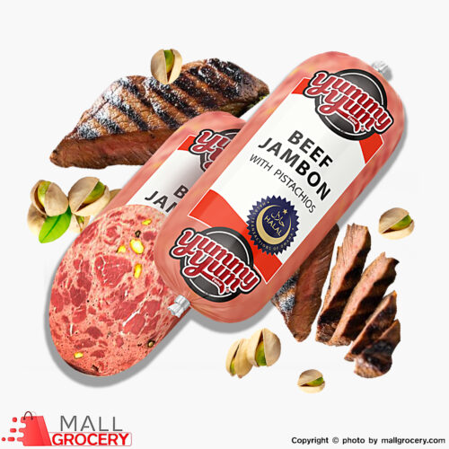 YummyYum-Kalbas Beef Jambon with Pistachios-Halal-1 Lb 454 Gr