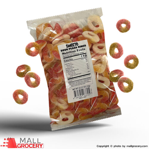 Sweeto-Gummy Sour Peach Rings 1 Kg