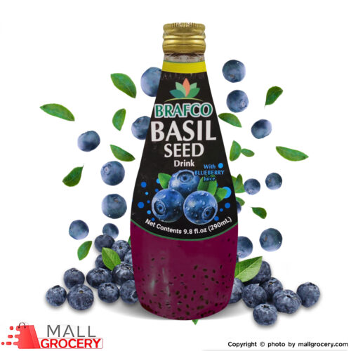 Brafco-Blueberry Juice Basil Seed Drink 290 ml (9.8 Oz)
