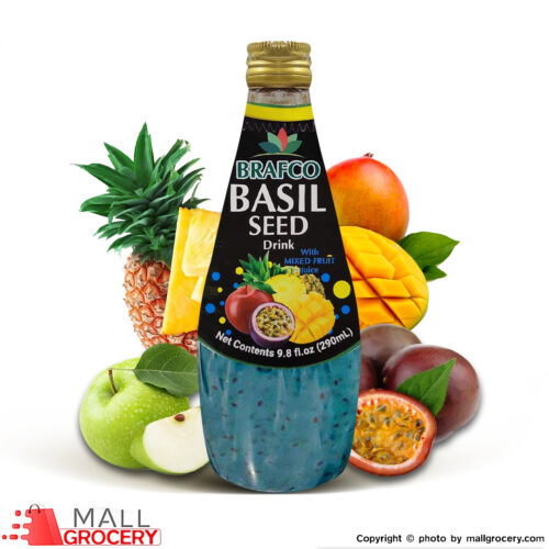 Brafco-Mix Fruit Juice Basil Seed Drink 290 ml (9.8 Oz)