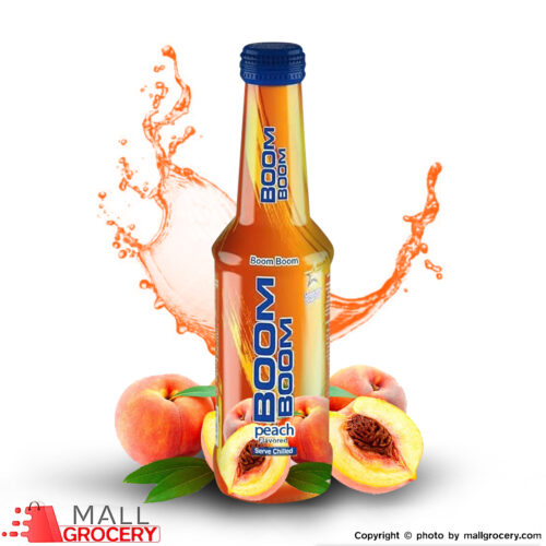 BoomBoomStar-Peach Flavored Carbonated Drink 250 ml (8.5 Oz)