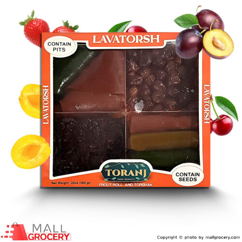 Toranj-Lavatorsh-Lavashak roll, sour cherry with pits and raspberries 20 oz 560 Gr